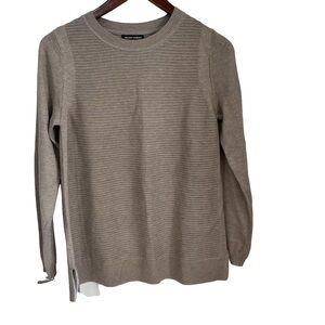 COPY - Hilary Radley Tan Sweater with faux blouse size medium